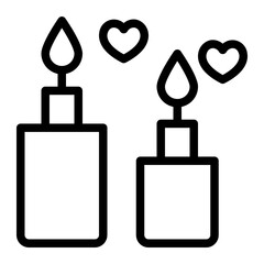 candle line icon
