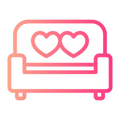 sofa gradient icon