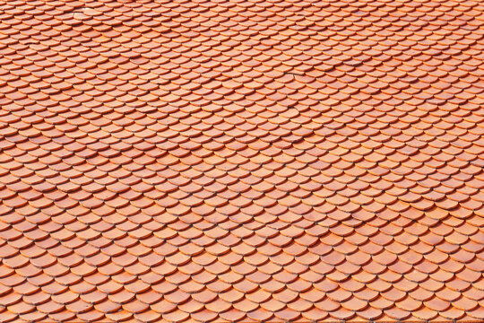 Terracotta Roof Pattern Texture Background