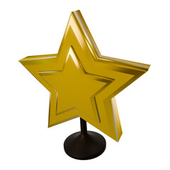 Gold Trophy 3D Icon