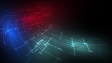 Vortex hologram wallpaper with futuristic technology design