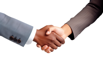 handshake between two business men and women isolated on transparent background Remove png, Clipping Path, pen tool