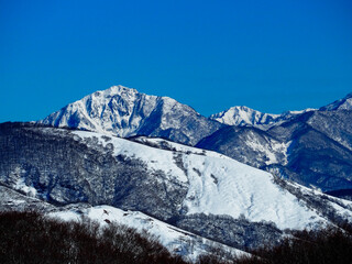 Obraz premium 冠雪の北アルプス