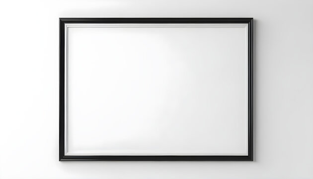 blank-frame-on-white-wall-mock-up--vertical-black-poster-frame-on-wall--picture-frame-isolated-on-a-wall--mock-up-for-picture-or-photo-frame--empty-frame-on-bright-wall--3d-render