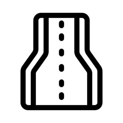 Narrow Road Line Icon
