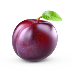 Plum isolate on transparency background png 