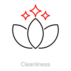 Cleanliness and cleaning icon concept 
