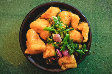 Indonesian Traditional food tahu gejrot