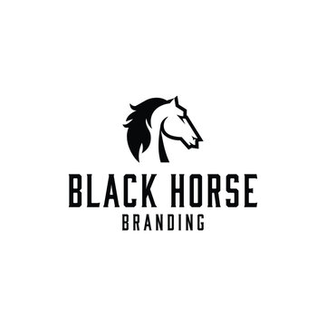 Black Horse Branding Vector