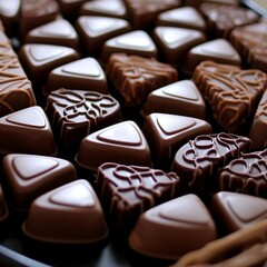 Naklejka premium A box of chocolates with a love note written in chocolate, Chocolate day Gift, Valentines Week 