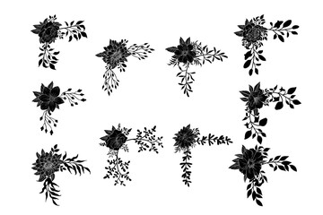 Fototapeta premium Floral Flower Foliage Arrangement Wreath