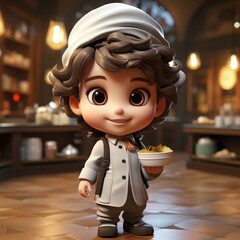 Cute chef design for a 3D