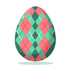 colorful Easter egg isolated on a Transparent background
