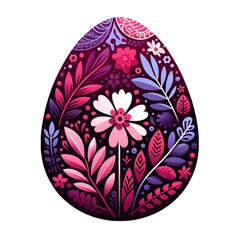colorful Easter egg isolated on a Transparent background
