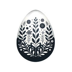 colorful Easter egg isolated on a Transparent background
