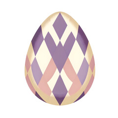 colorful Easter egg isolated on a Transparent background
