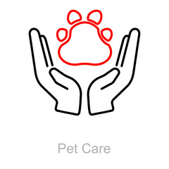 Pet Care and animal icon concept 