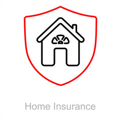 Home Insurance and house icon concept 