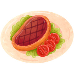 Steaks Watercolor