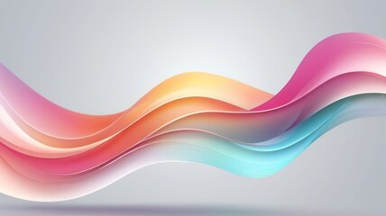 Fototapeta premium A mesmerizing ethereal vector color wave, with a luminous design element that dances across a transparent and smooth background.