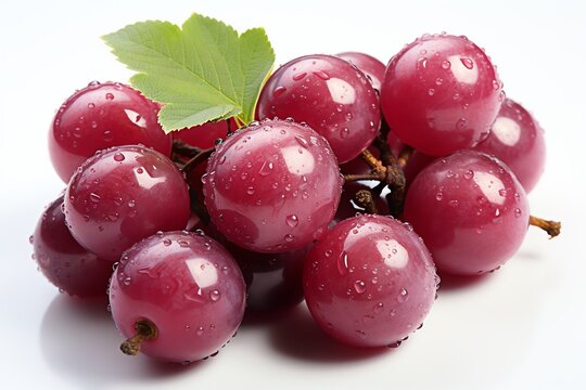 close up a Damson plum fruit isolated on white background