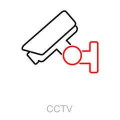 CCTV and security icon concept