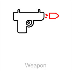 Weapon and gun icon concept