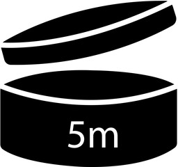 Period After Opening 5 Five months, shelf life vector icon in trendy Fill style. Round tub with cap opened. Pao symbol expiration date packaging symbol isolated on transparent background.