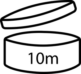 Period After Opening 10 Ten months, shelf life vector icon in trendy Line style editable stock. Round tub with cap opened. Pao symbol expiration date packaging symbol on transparent background.