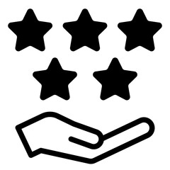 five star rating icon
