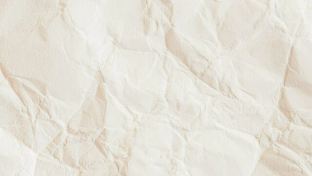 4K looping animation paper texture background. Crumpled white Paper animation. Stop motion of white texture paper.