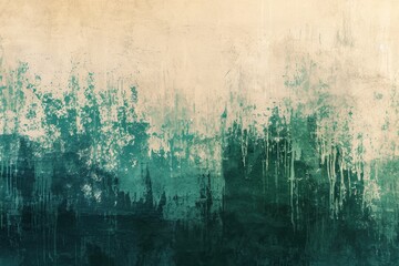 Grunge Background Texture in the Style Forest Green and Ivory - Amazing Grunge Wallpaper created with Generative AI Technology - obrazy, fototapety, plakaty