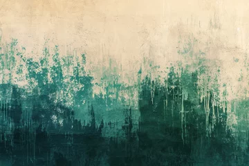 Foto op Aluminium Grunge Background Texture in the Style Forest Green and Ivory - Amazing Grunge Wallpaper created with Generative AI Technology © Sentoriak