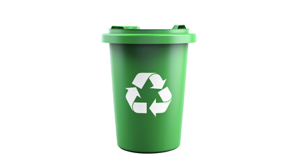 recycling bins isolated on transparent background