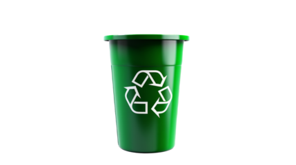 recycling bins isolated on transparent background
