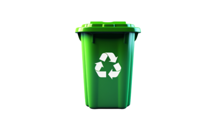 recycling bins isolated on transparent background