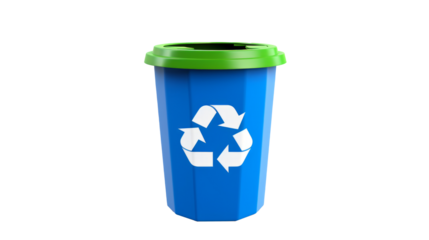 recycling bins isolated on transparent background