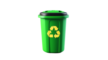 recycling bins isolated on transparent background