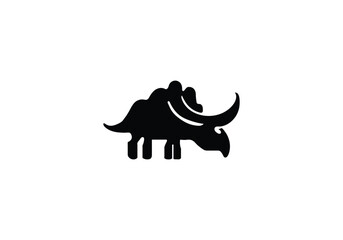 Ceratopsian minimal style icon illustration design © Samia Razziq