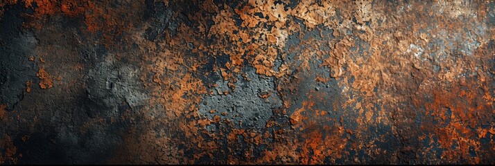 Grunge Background Texture in the Style Slate Grey and Chestnut Brown - Amazing Grunge Wallpaper created with Generative AI Technology - obrazy, fototapety, plakaty