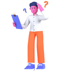 Panic Confused Boy Man Business Employee