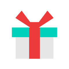 Obraz premium クリスマス、プレゼントを表すカラースタイルのアイコン