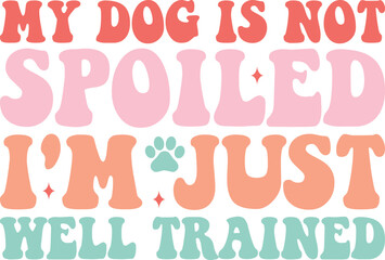 dog retro svg design, dog svg design and digital download