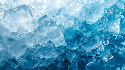 Crystalline ice cubes, refreshing frozen texture, perfect for beverage ads and climate concepts. AI Generative