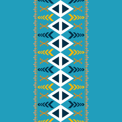 Traditional geometric ethnic fabric pattern border abstract design for fabric print, rugs, clothing, sarong, scarf, wrap, embroidery, print, curtain, carpet, wallpaper, wrapping, Batik, Aztec