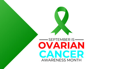 Cervical cancer awareness month banner with teal and white ribbon awareness and text. suit for banner, cover, poster, website, greeting card, presentation, for Background. Vector illustration