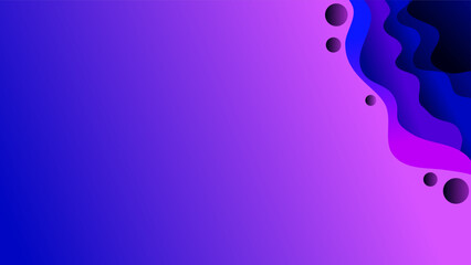 Overlay purple blue pink waves and reefs with pearls copy space presentation background