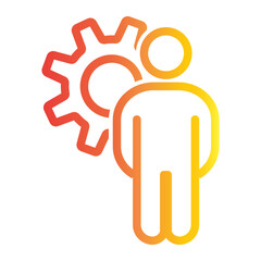 Business icon on line gradient style