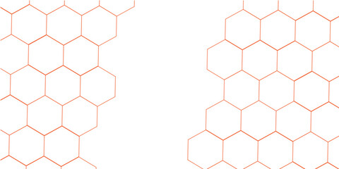 abstract 3d hexagon block pattern in red and white. 3d rendering