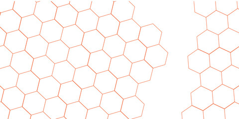 abstract 3d hexagon block pattern in red and white. 3d rendering